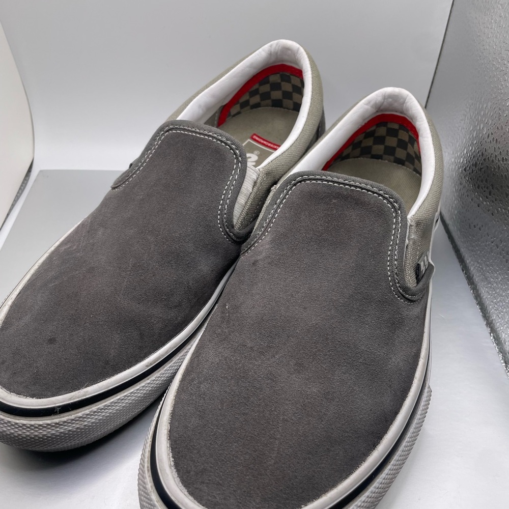 Vans Gray Slip-On Loafers with Classic Design